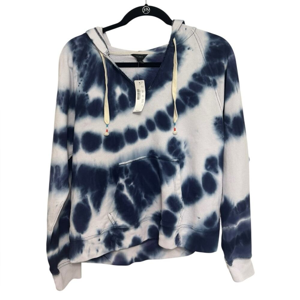 NEW J. Crew Tie-Dyed Hoodie in Original Cotton Terry - Size L